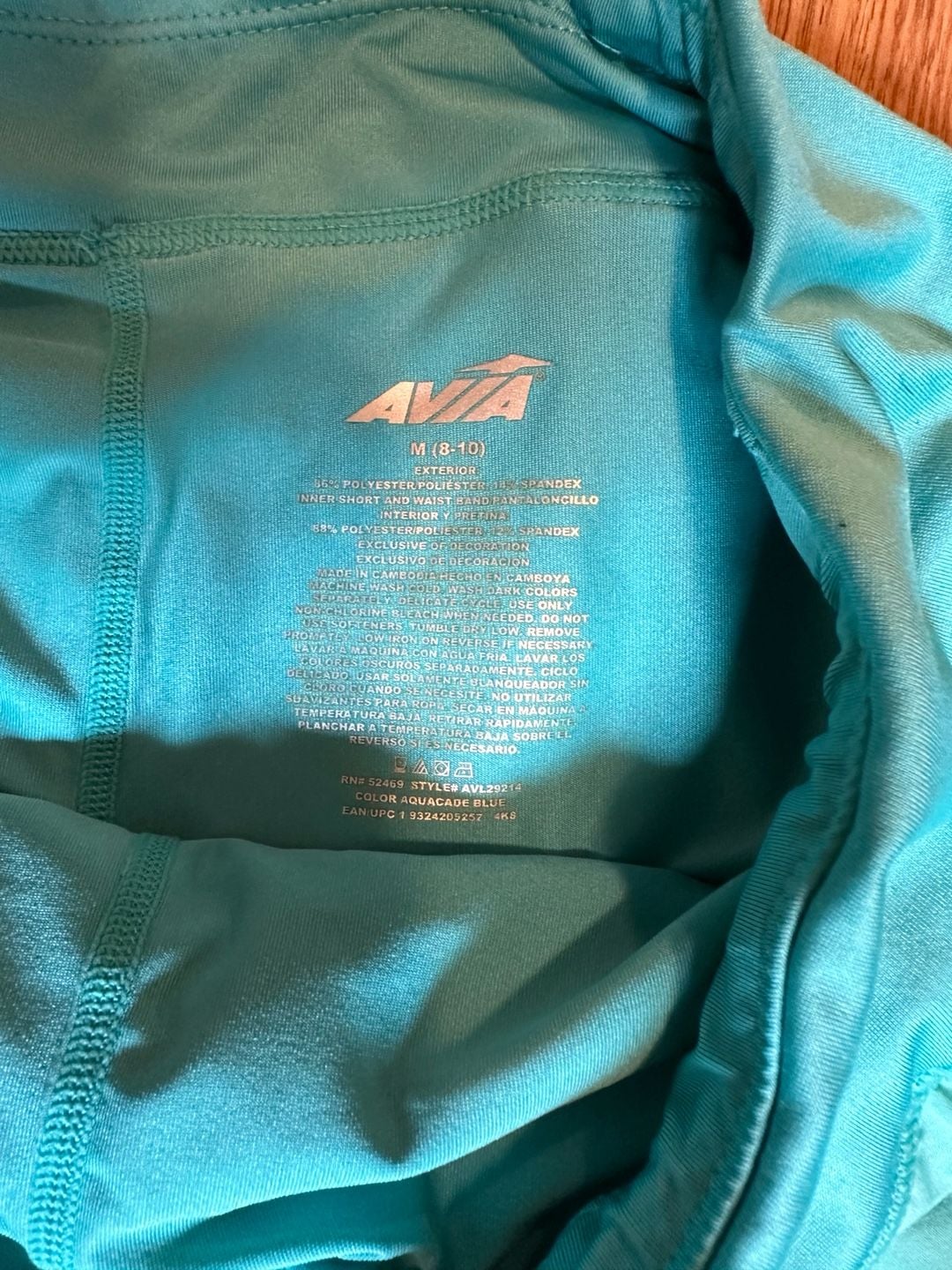 Avia Women's Athletic Running Shorts Aqua Cade Blue Style AVL29214 Size M 0036 3