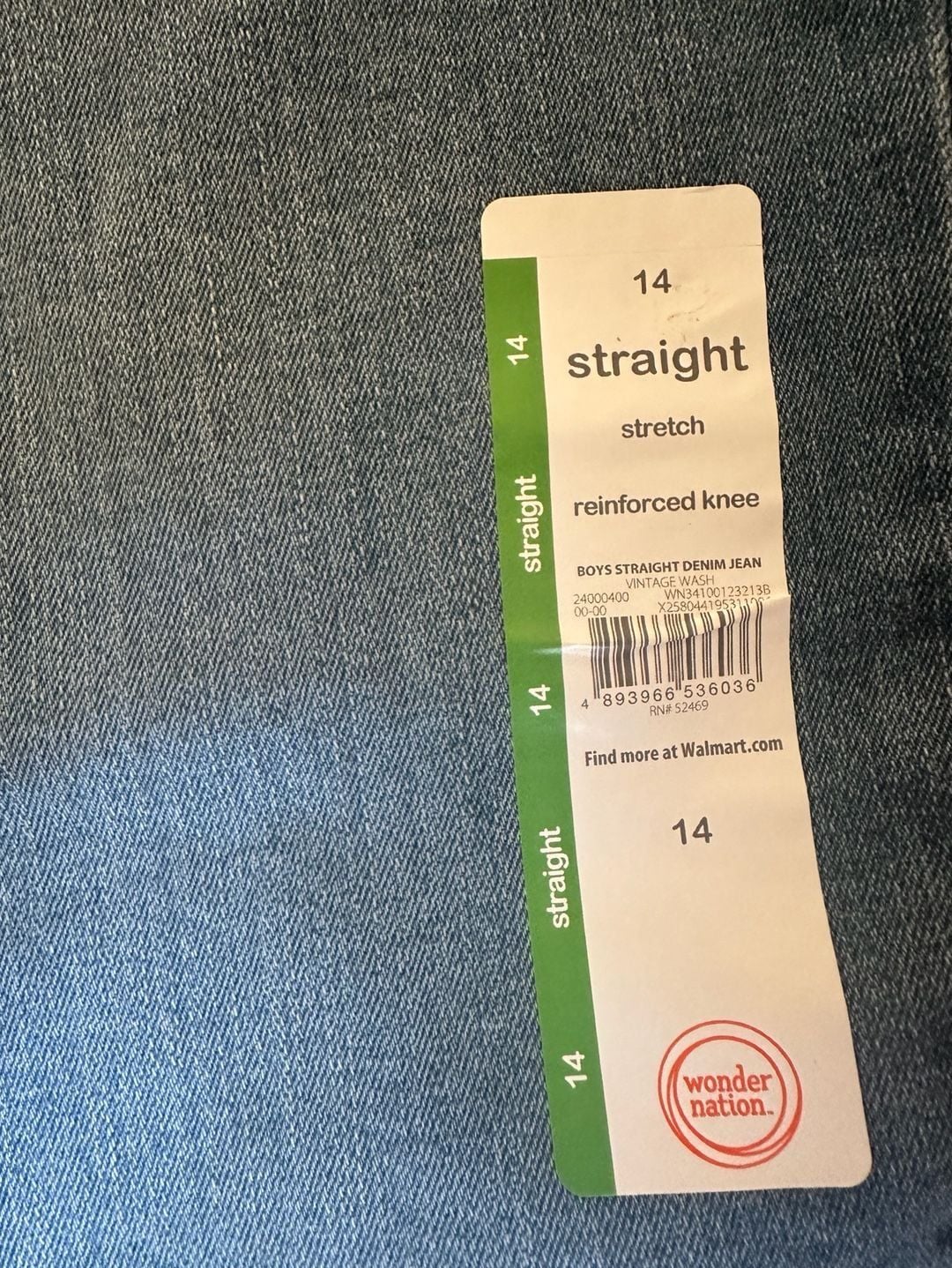 Wonder Nation Boys Straight Denim Jean Vintage Wash Size 14 4