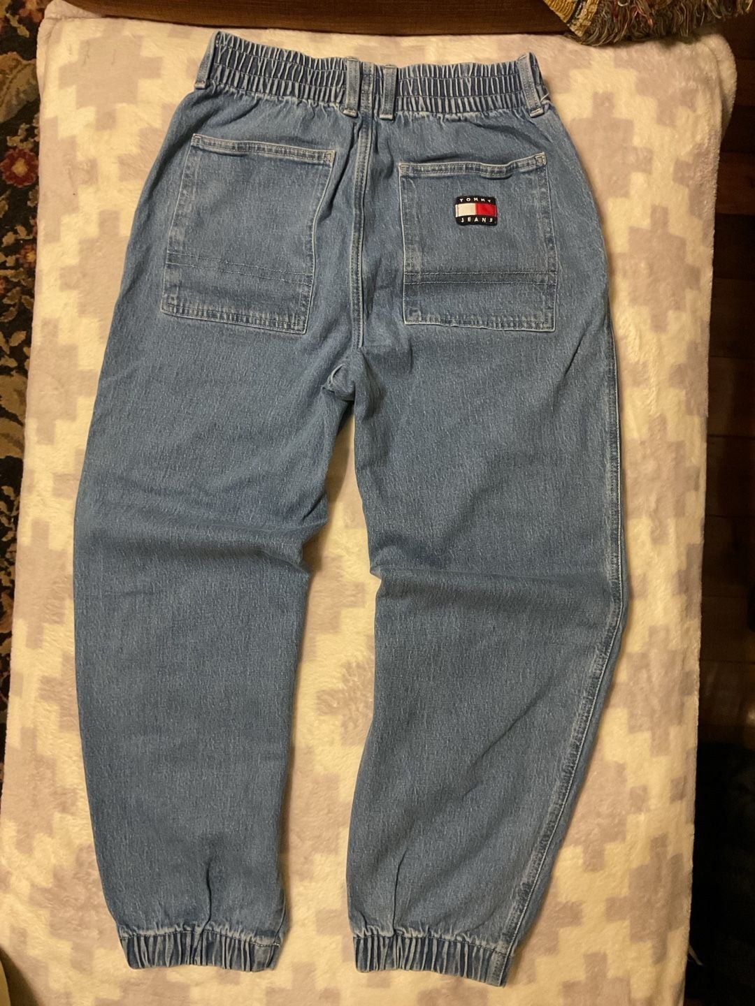 Tommy Jeans Women's Elastic Waist Jogger Jeans Mid Wash Size 6 2