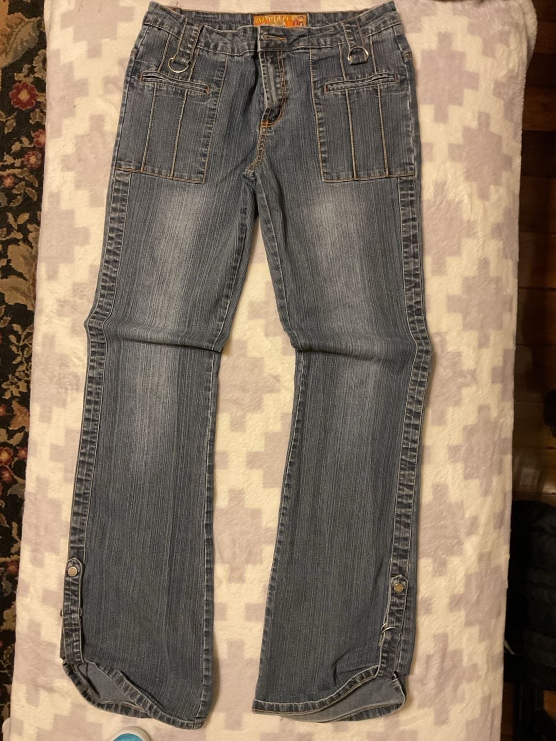 Apollo Jeans Vintage Y2K Low Rise Flare Denim Pants Size 11/12 2