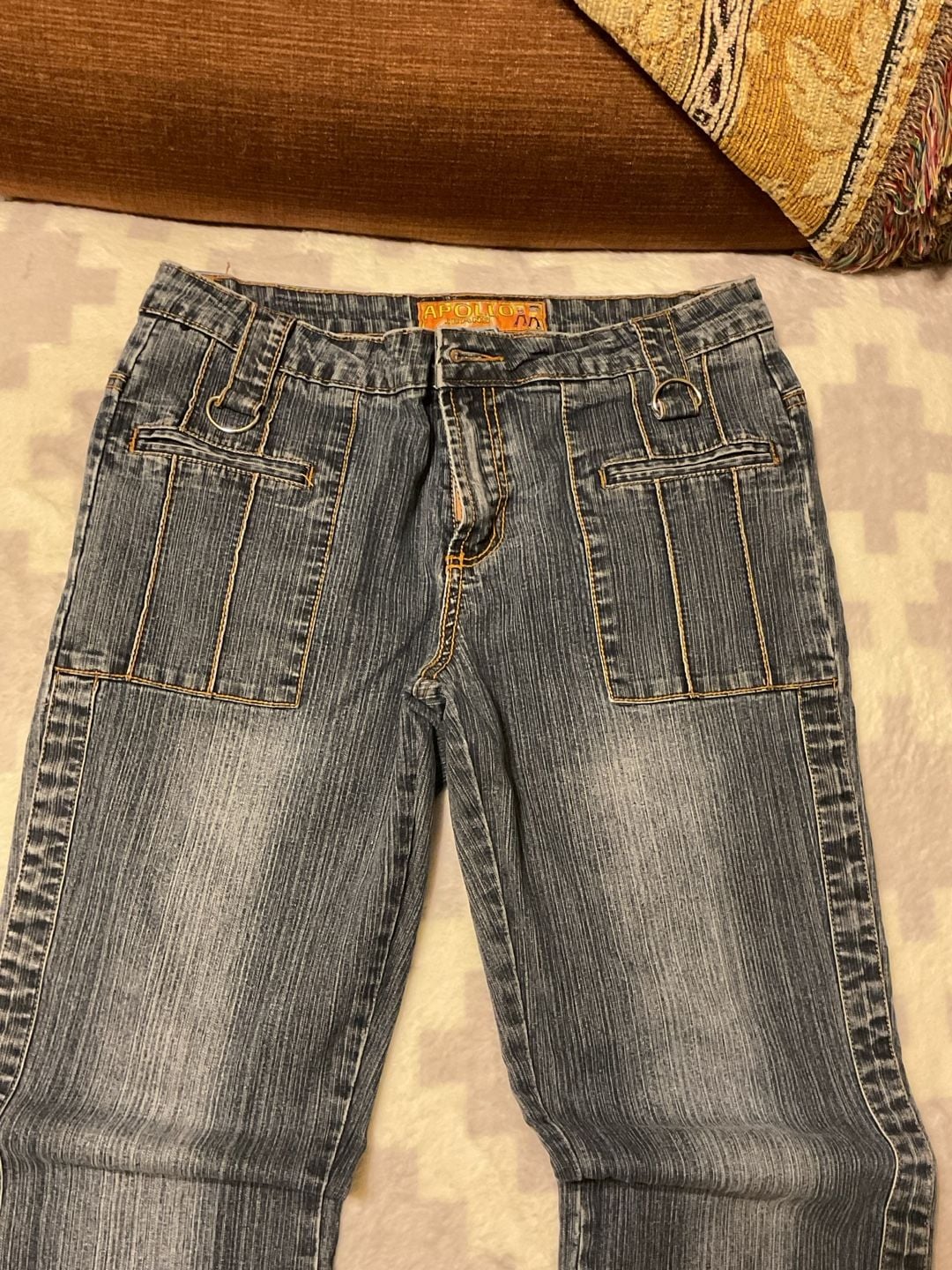 Apollo Jeans Vintage Y2K Low Rise Flare Denim Pants Size 11/12 3