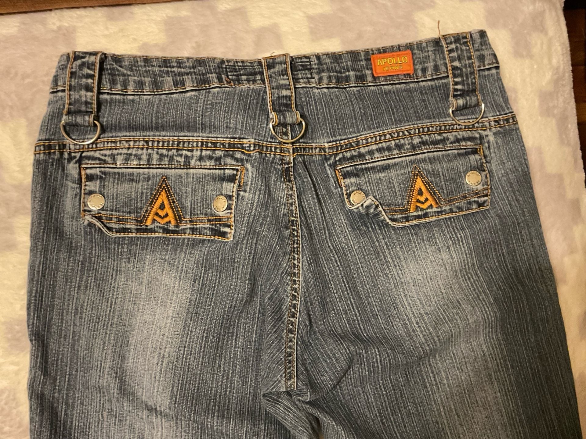 Apollo Jeans Vintage Y2K Low Rise Flare Denim Pants Size 11/12 5