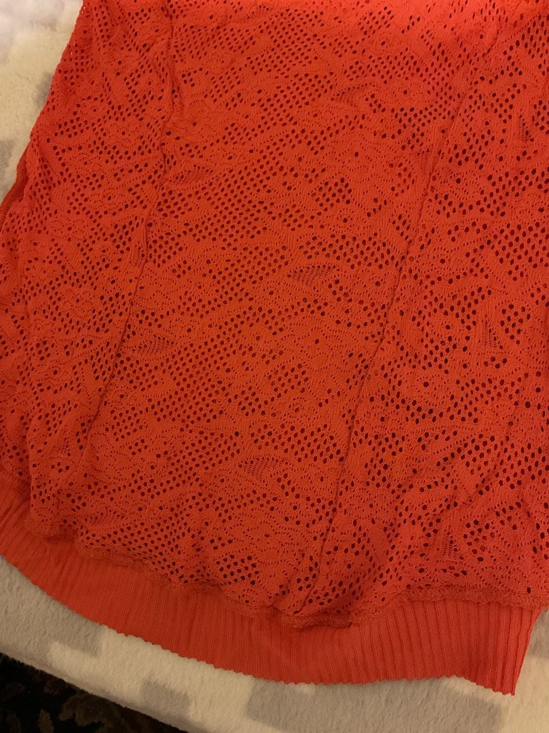 Nina Ricci Orange Crochet Knit Halter Top 4