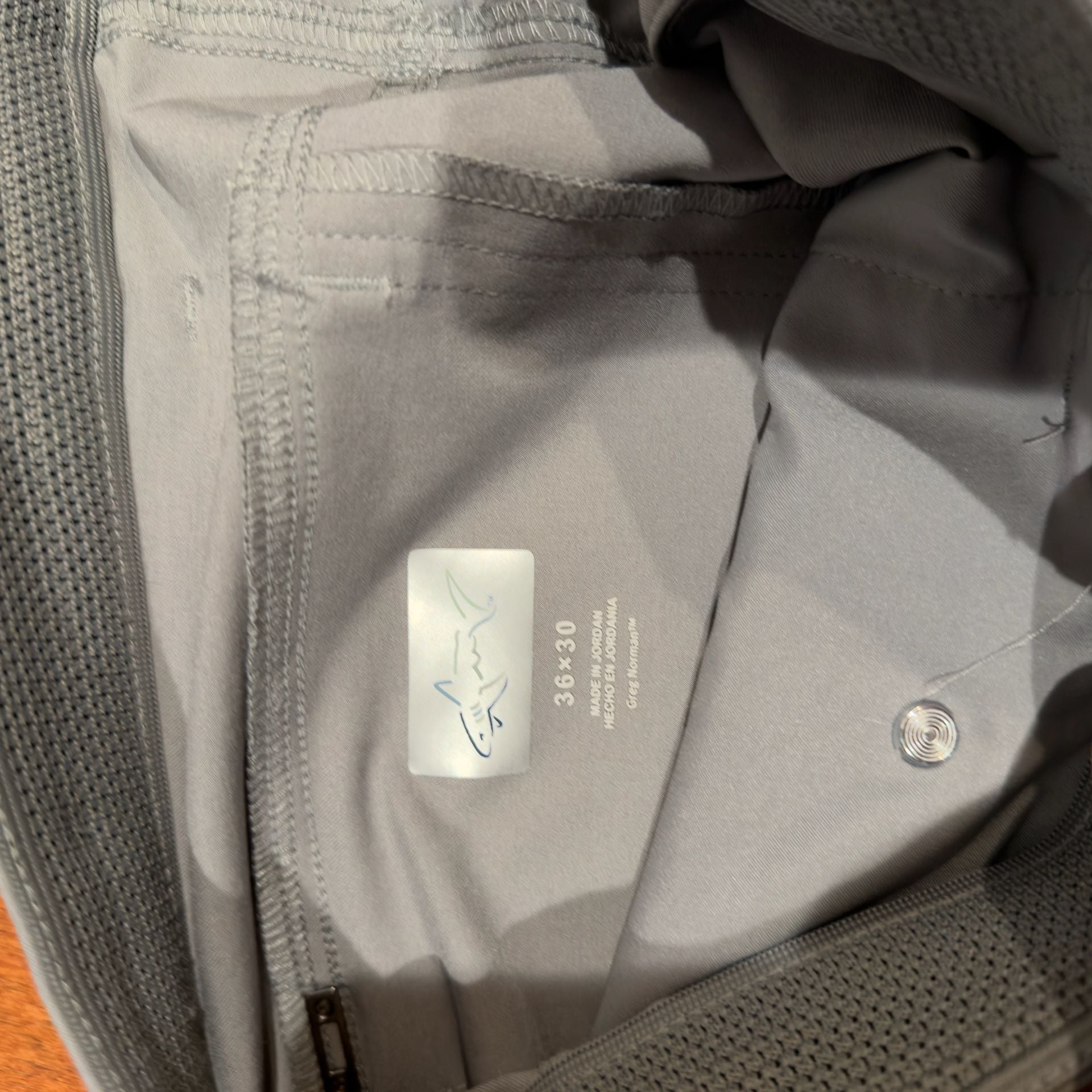 Greg Norman Golf Pants Performance Stretch Gray Size 36x30 Stained 5