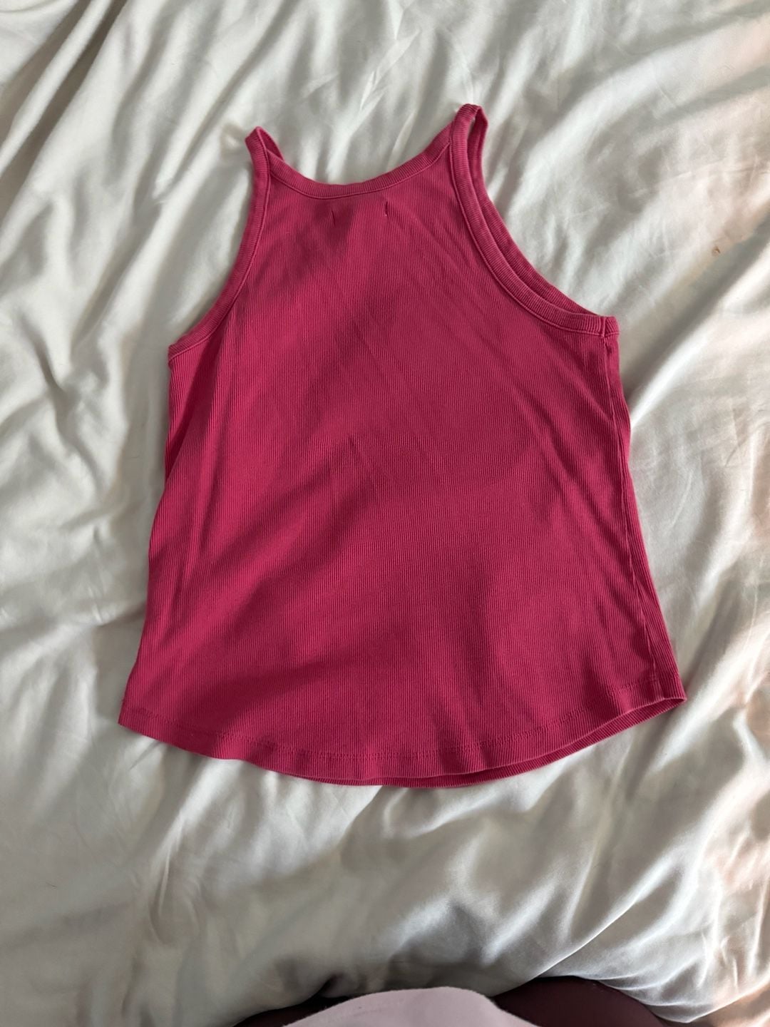 Madewell Pink Ribbed Tank Top Size L 3