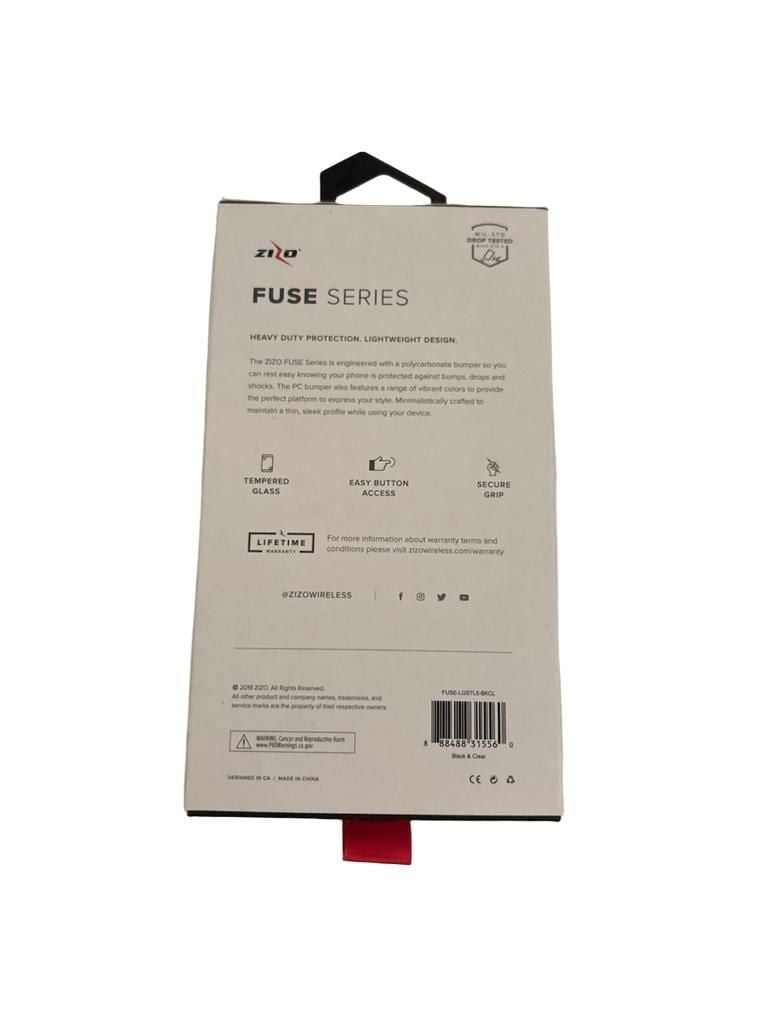 ZIZO Fuse Series Phone Case for LG Stylo 5 Black & Clear 2