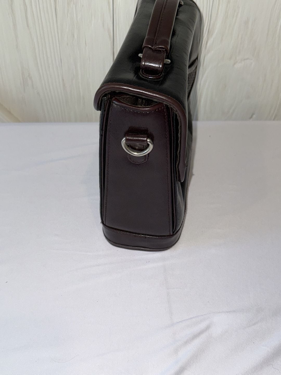 Brighton Kiana Handbag Black and Brown Croc Embossed Leather Crossbody Purse. Check description 3