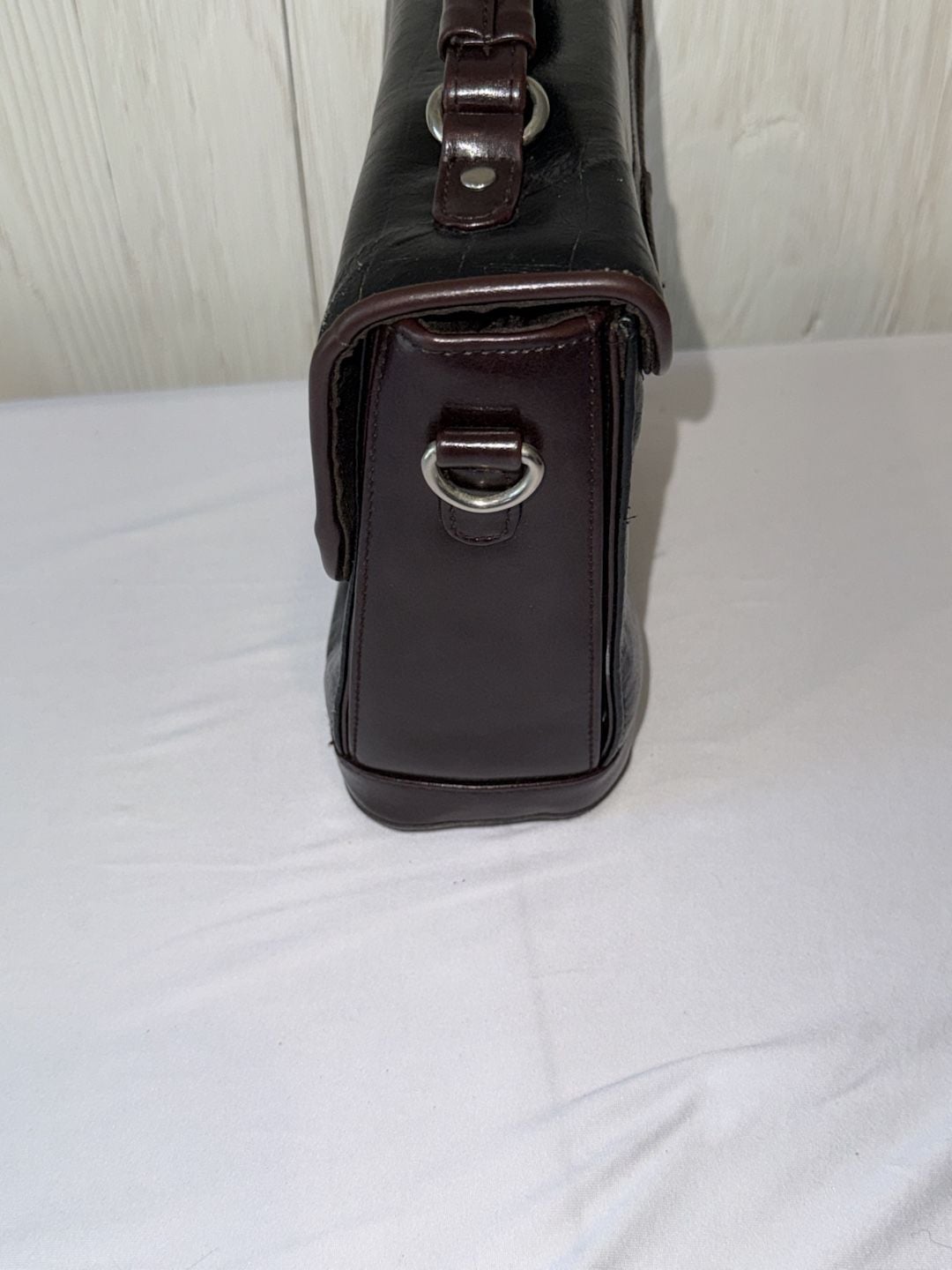 Brighton Kiana Handbag Black and Brown Croc Embossed Leather Crossbody Purse. Check description 5