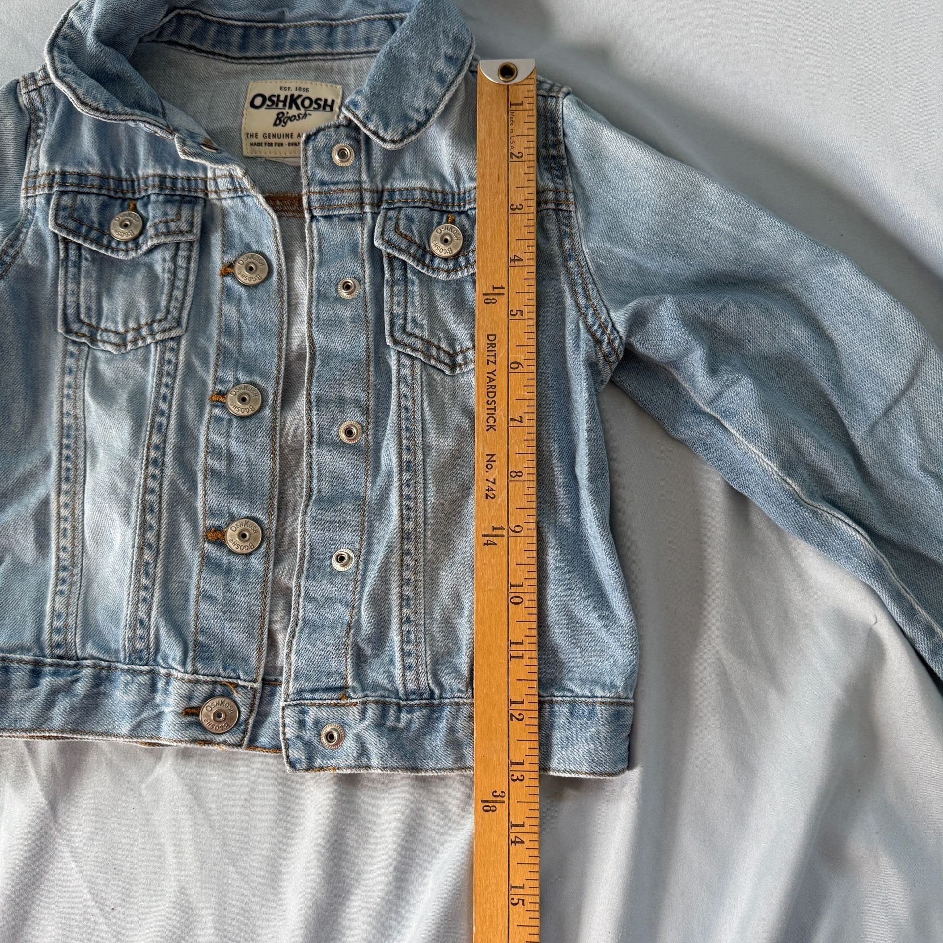 OshKosh B'gosh Light Wash Denim Jean Jacket 8