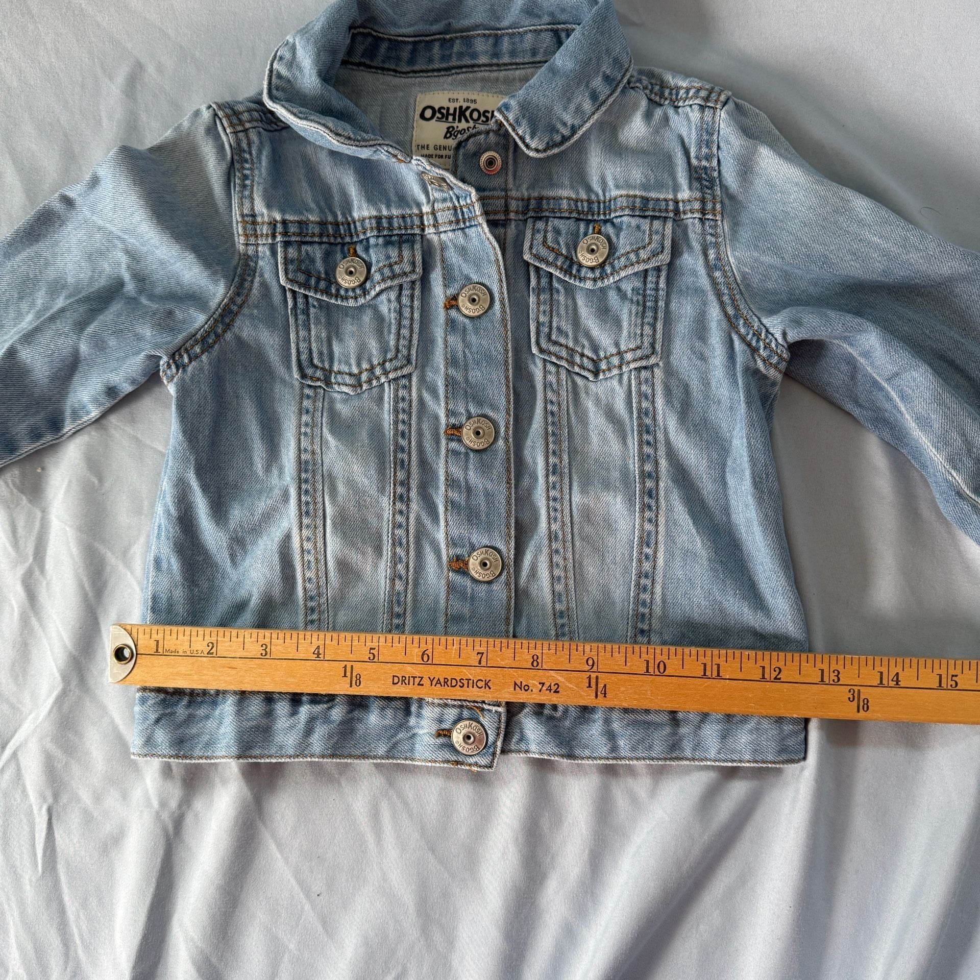OshKosh B'gosh Light Wash Denim Jean Jacket 9