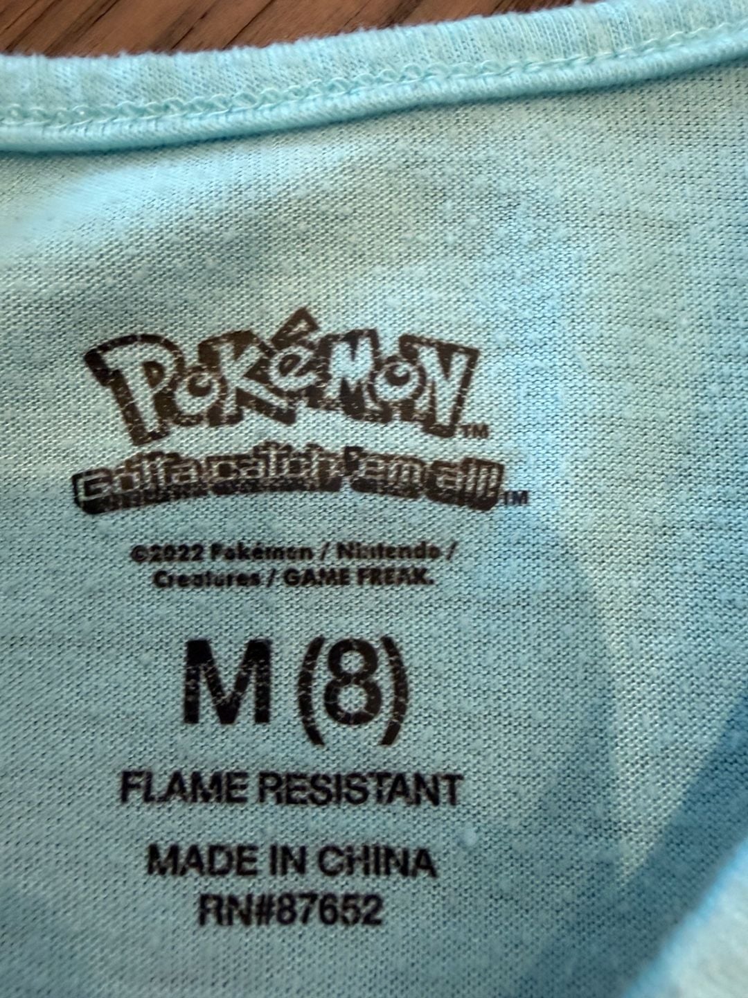 Pokemon Pikachu Choose to Sleep Girls Pajama Set Size M 8 3