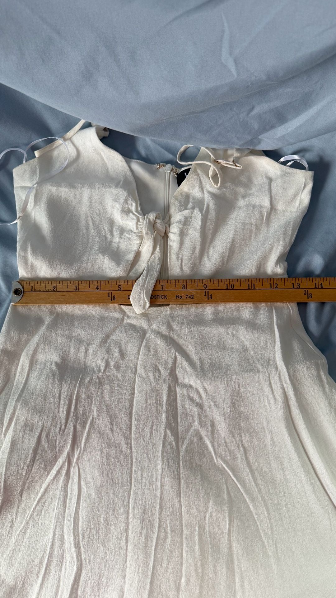 Lulus White Tie-Front Mini Dress Style D21692HL 5