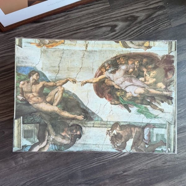 Michelangelo The Creation of Adam Sistine Chapel Art Print Poster
