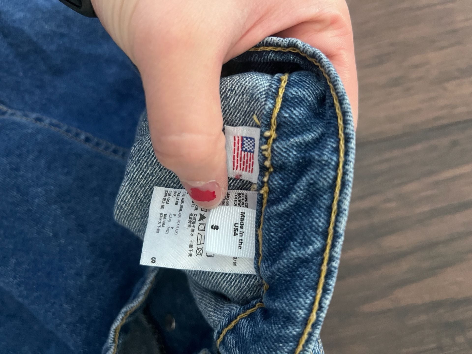 American apparel classic denim button mini... 4