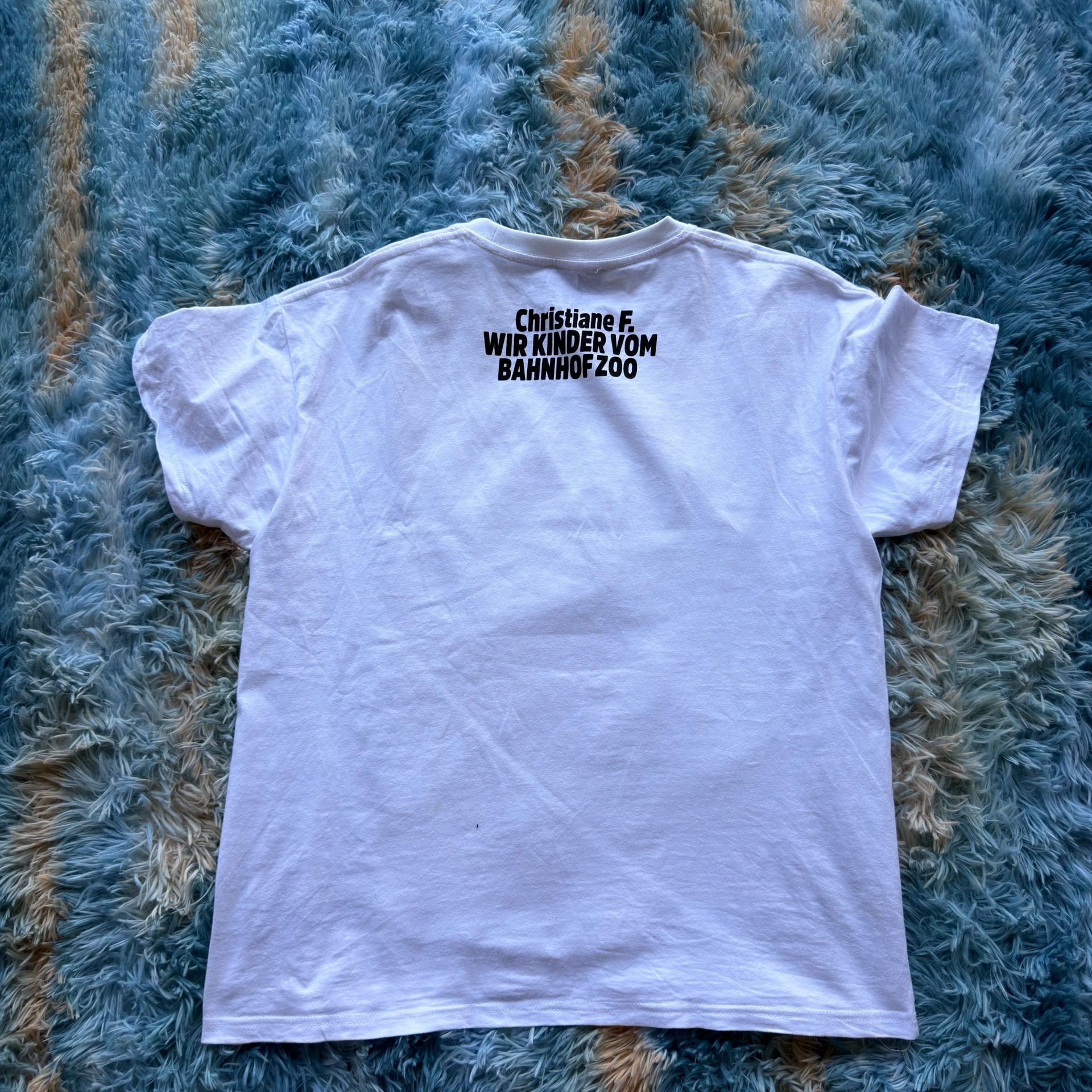 Raf Simons Christiane F Wet Hair Graphic T-Shirt White Size M 5