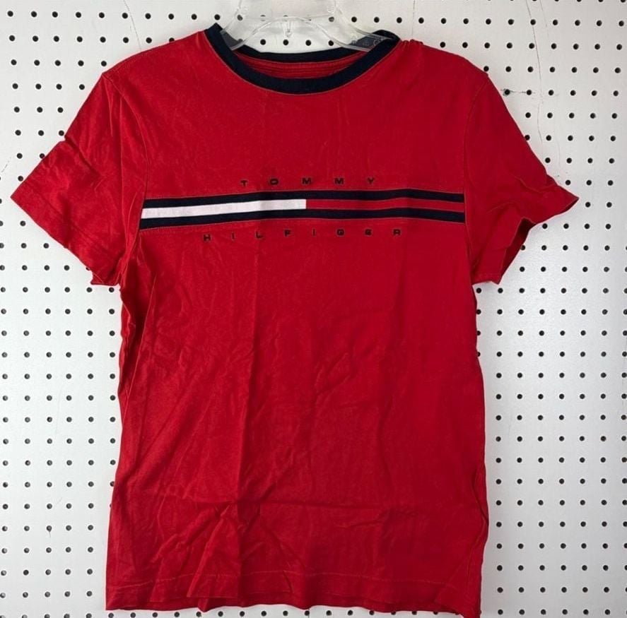 Tommy Hilfiger Men's Embroidered Flag Stripe Logo T-Shirt 2