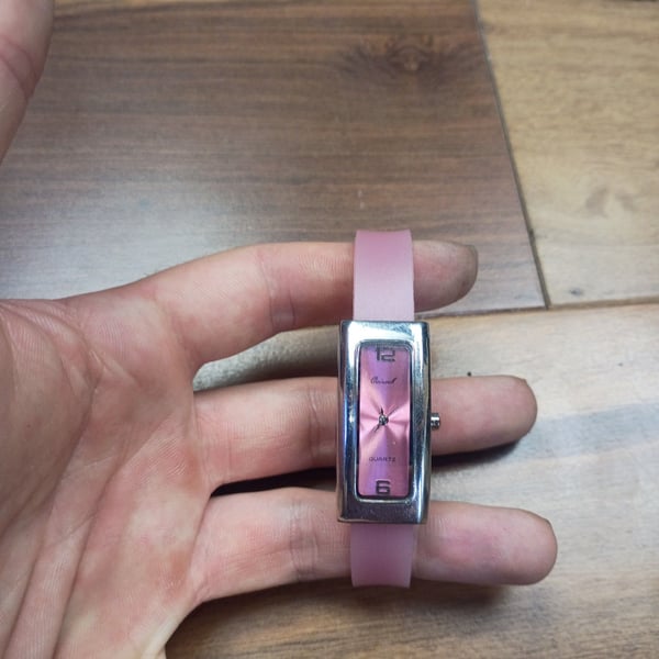 Pastorelli Pink Rectangular Quartz Women's Fashion Wrist Watch (untested)