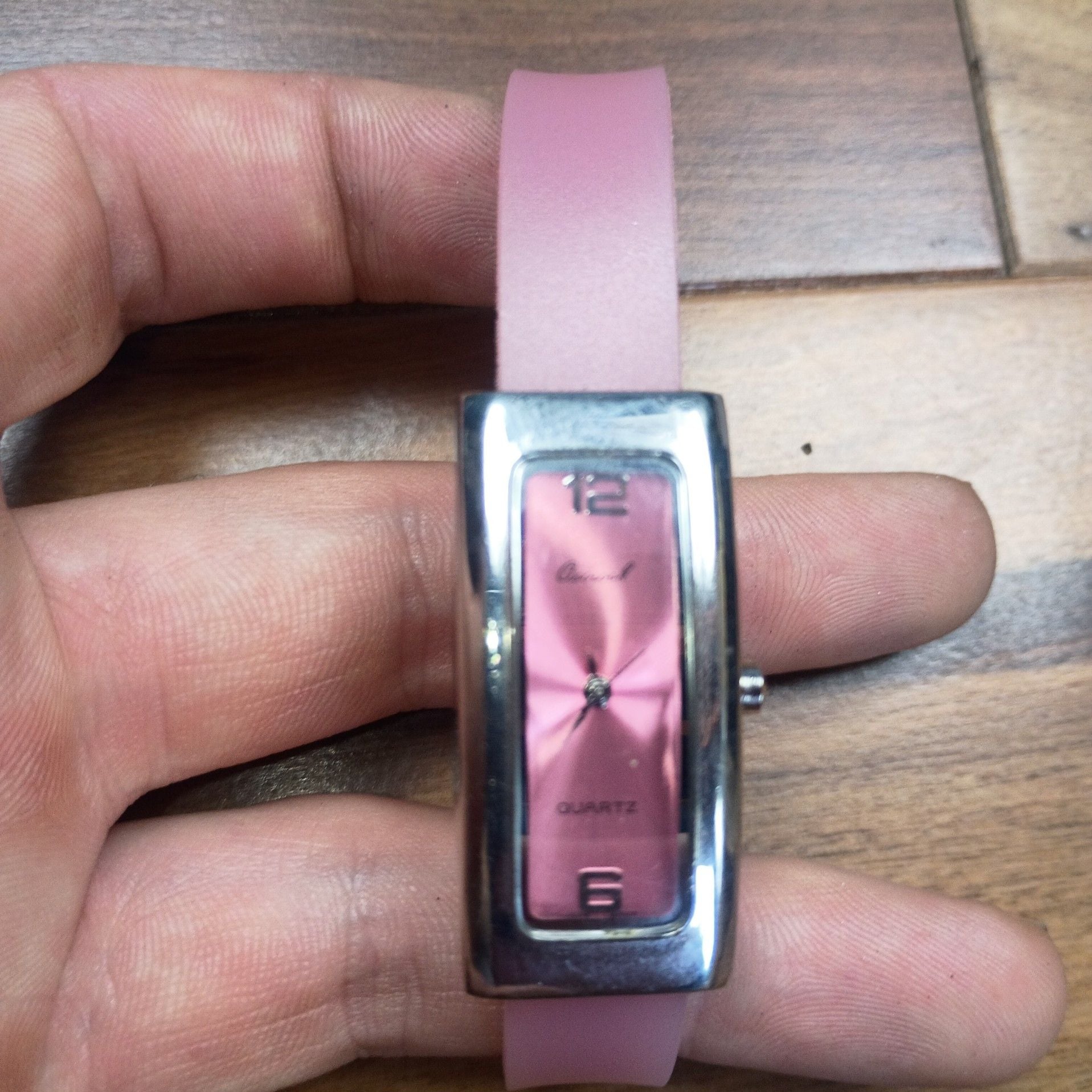 Pastorelli Pink Rectangular Quartz Women's Fashion Wrist Watch (untested) 3
