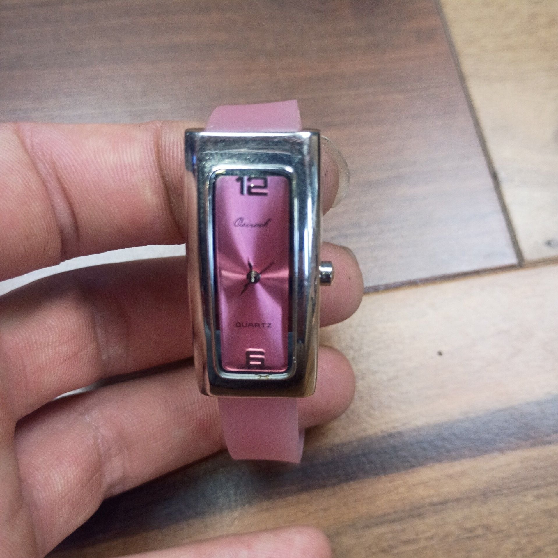 Pastorelli Pink Rectangular Quartz Women's Fashion Wrist Watch (untested) 4