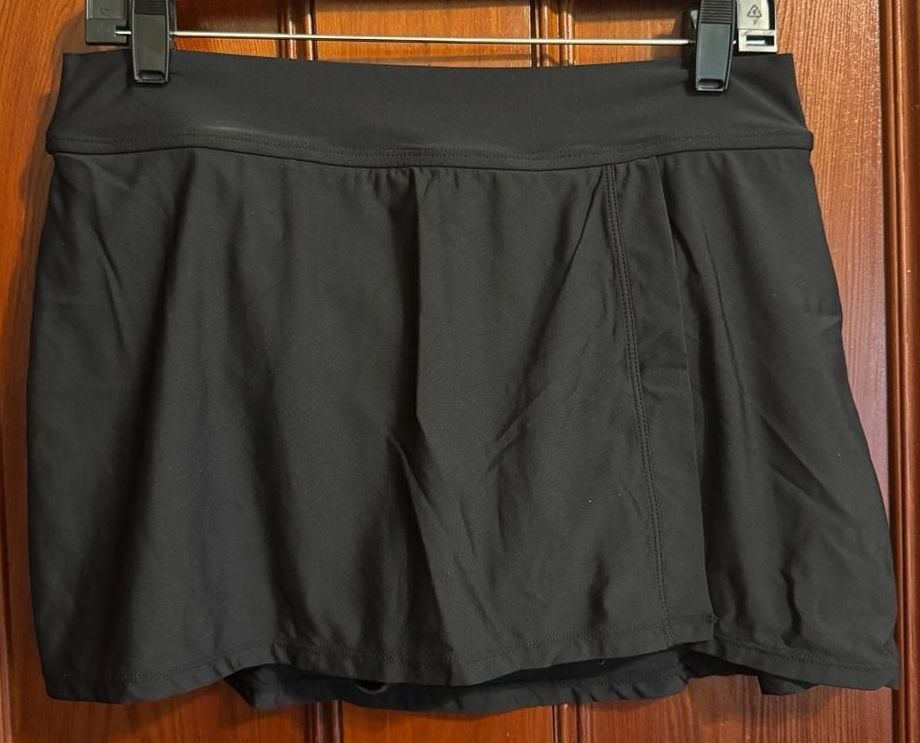 Anne Cole Black Swim Skirt Cover Up Size L/G 2
