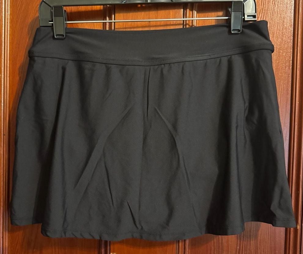 Anne Cole Black Swim Skirt Cover Up Size L/G 3