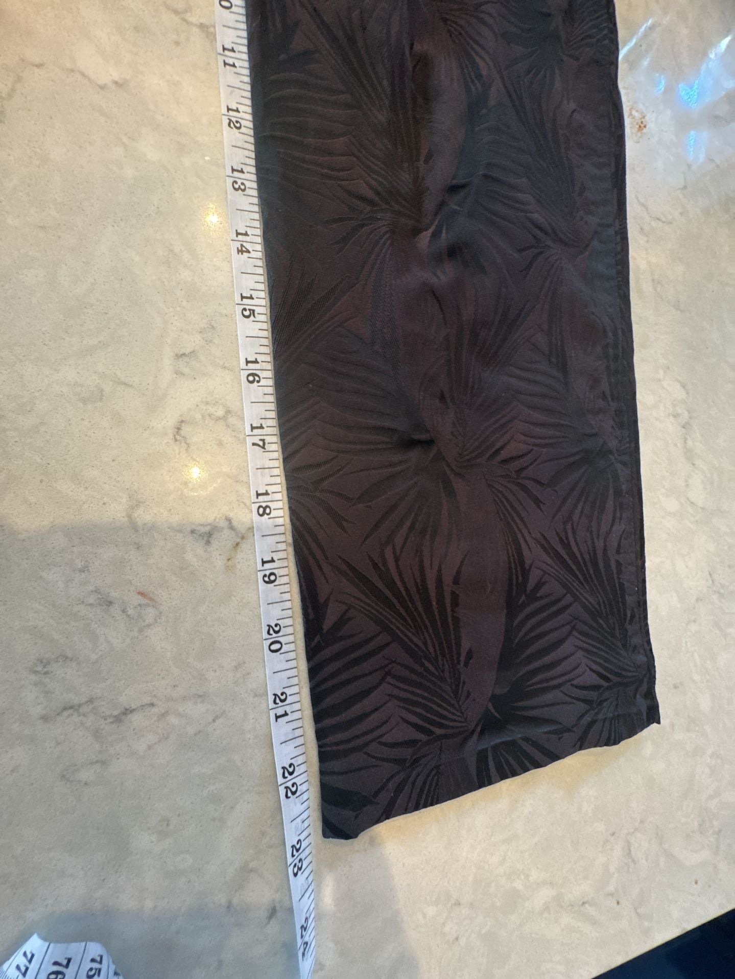 Max Mara Black Palm Leaf Jacquard Trousers Pants Size US 8 6