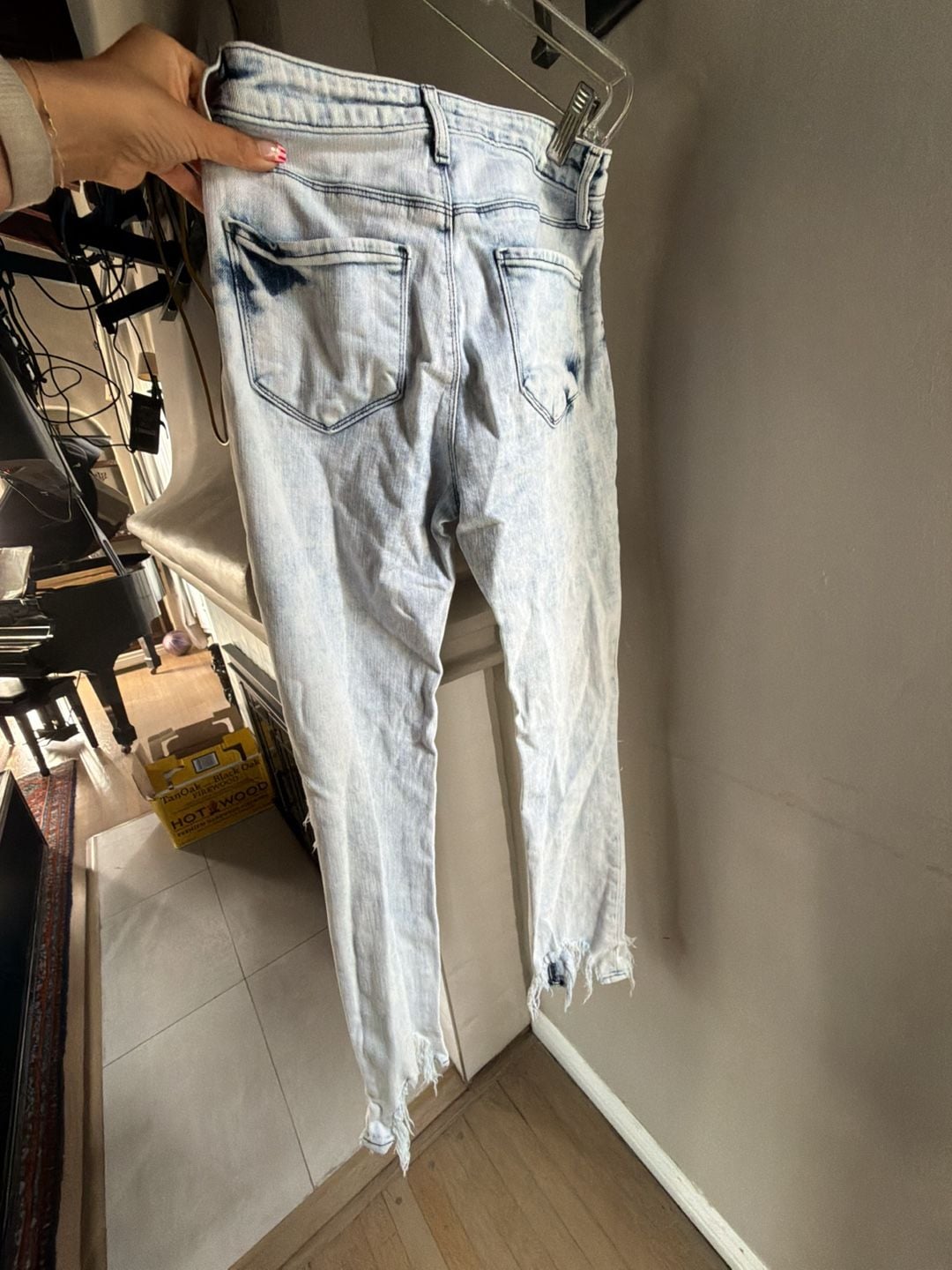 L'Agence High Line High Rise Skinny Distressed Acid Wash Jeans Size 24 9