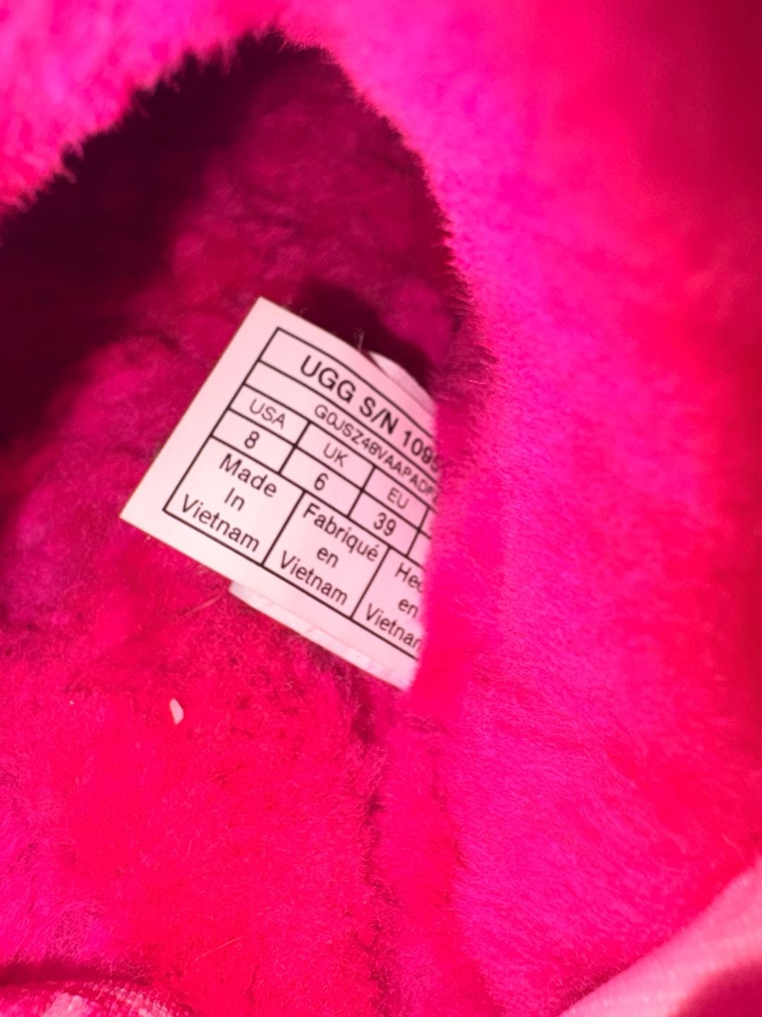 UGG Fluff Yeah Slide Slippers Hot Pink Size 8 5
