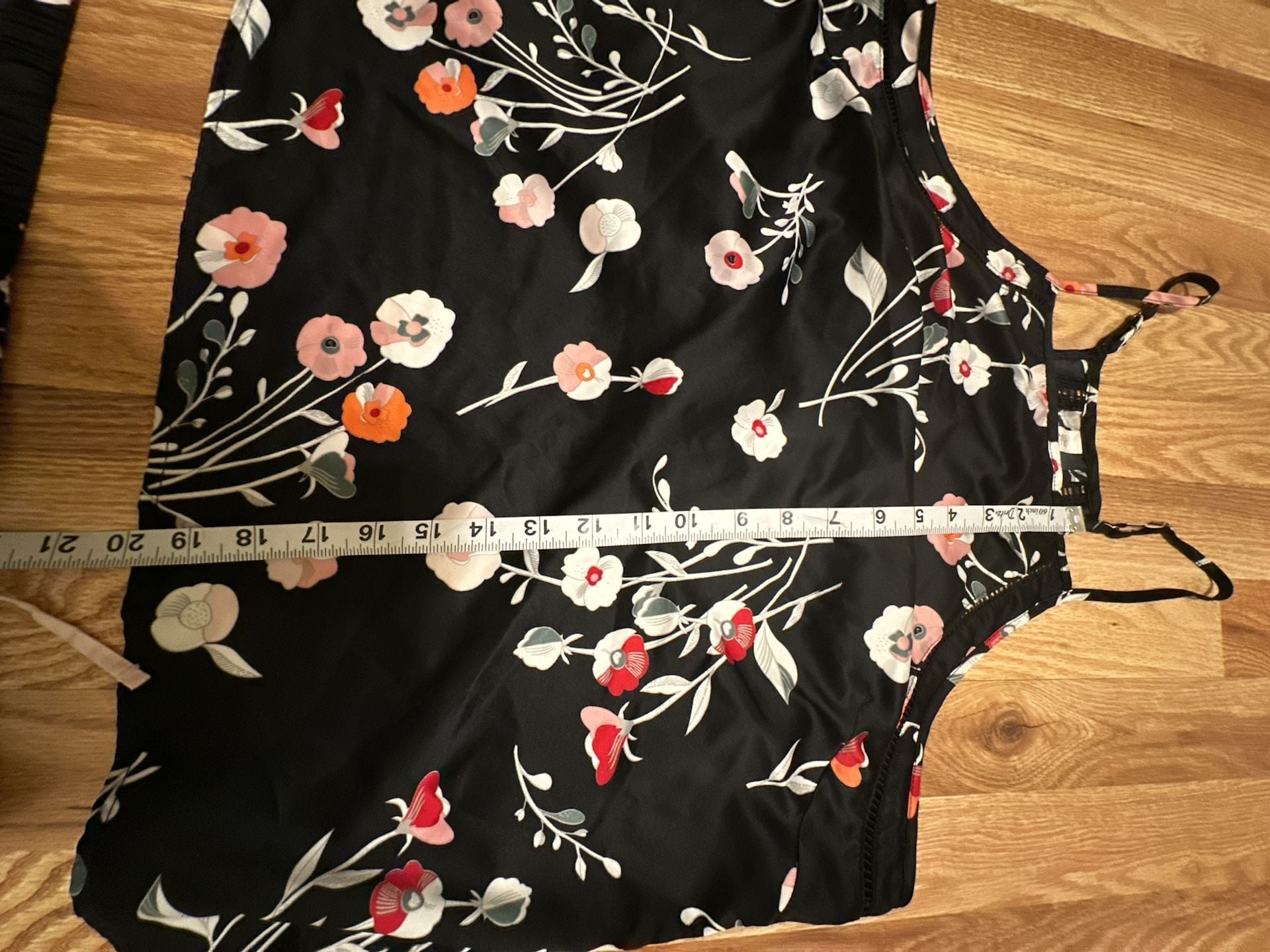 Gilligan & O'Malley Black Floral Silky Satin Lounge PJ Sleep Set XL 9