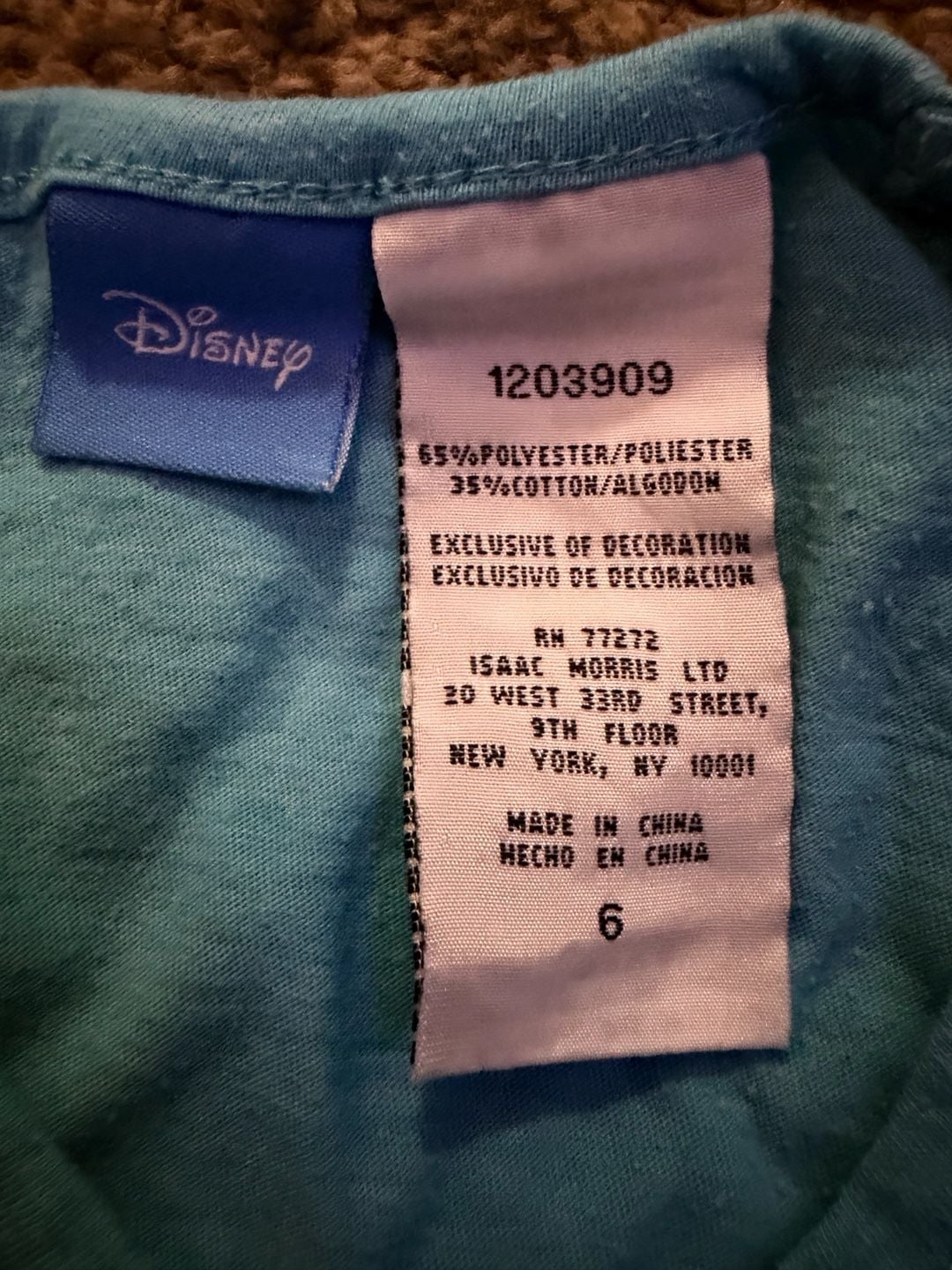 Disney Frozen Elsa and Anna Girls Short Sleeve Graphic T-Shirt Blue Size 6 2