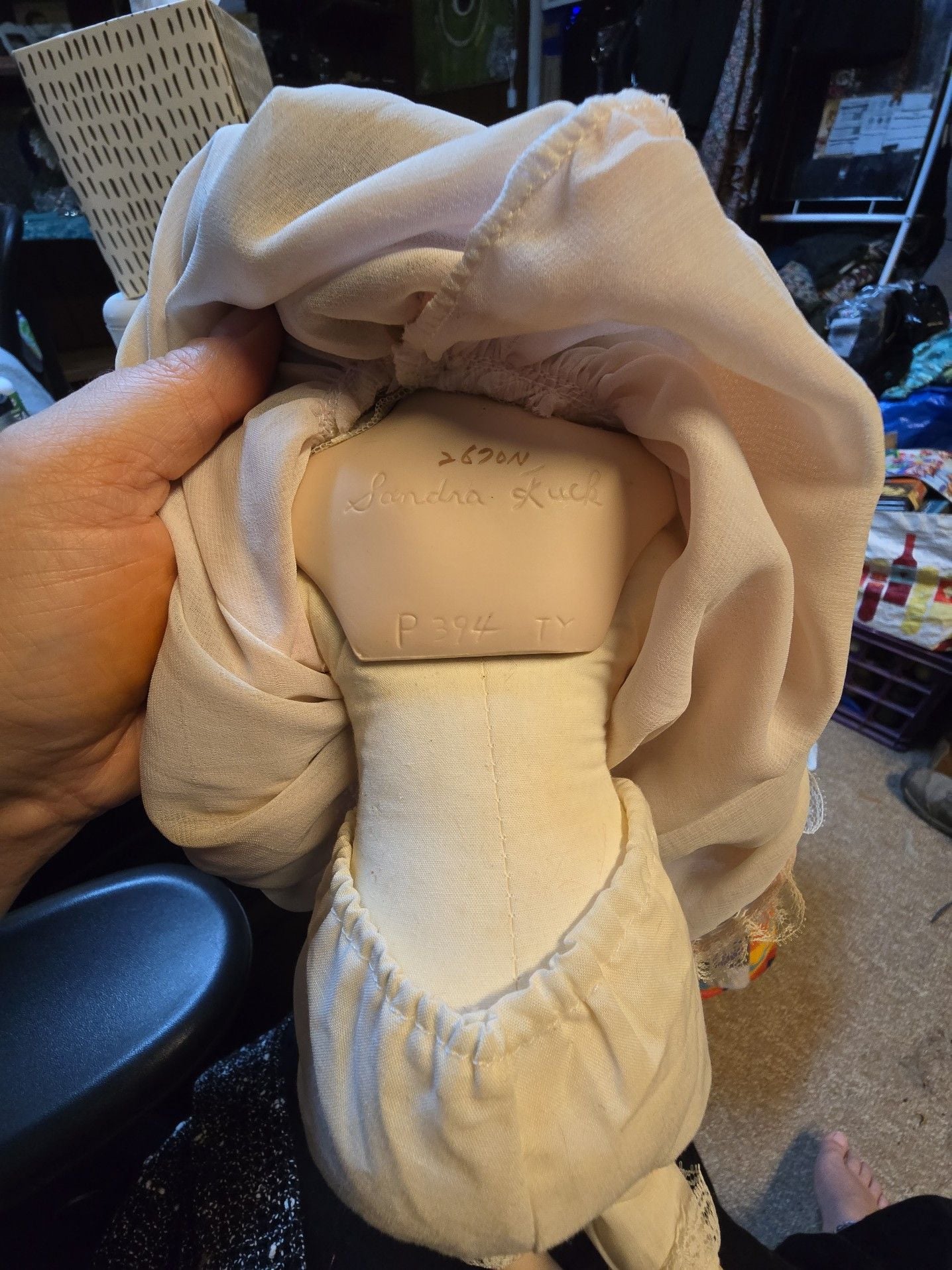 Vtg Intime Double Chiffon Lace Peignoir 2