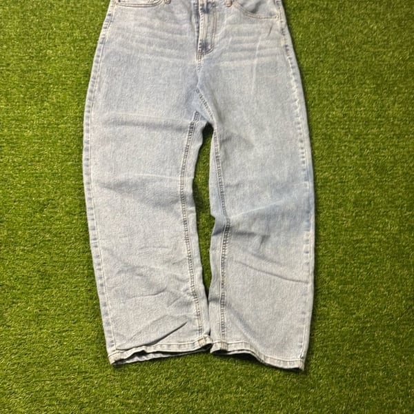 No Boundaries Light Wash High Rise Baggy Jeans Size 10
