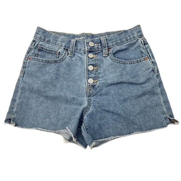 Old Navy Girls High-Rise Adjustable Waist Button-Fly Denim Shorts Size 12