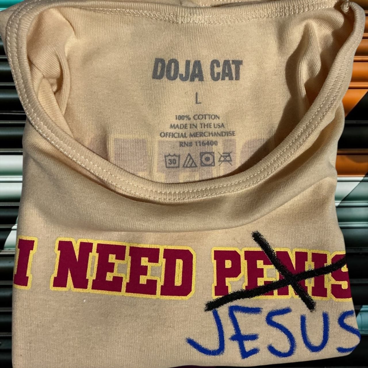 Doja Cat Scarlet Tour USA I Need Jesus Official Merchandise Crop Top 4