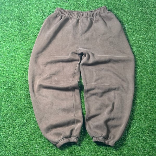 KYOYO Brown Elastic Waistband Cuffed Jogger Sweatpants