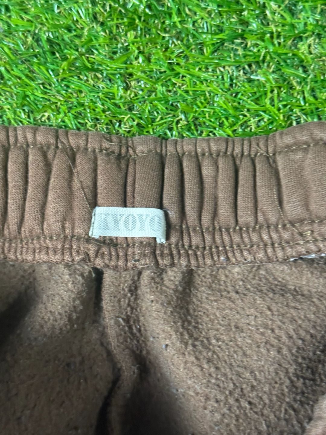 KYOYO Brown Elastic Waistband Cuffed Jogger Sweatpants 7