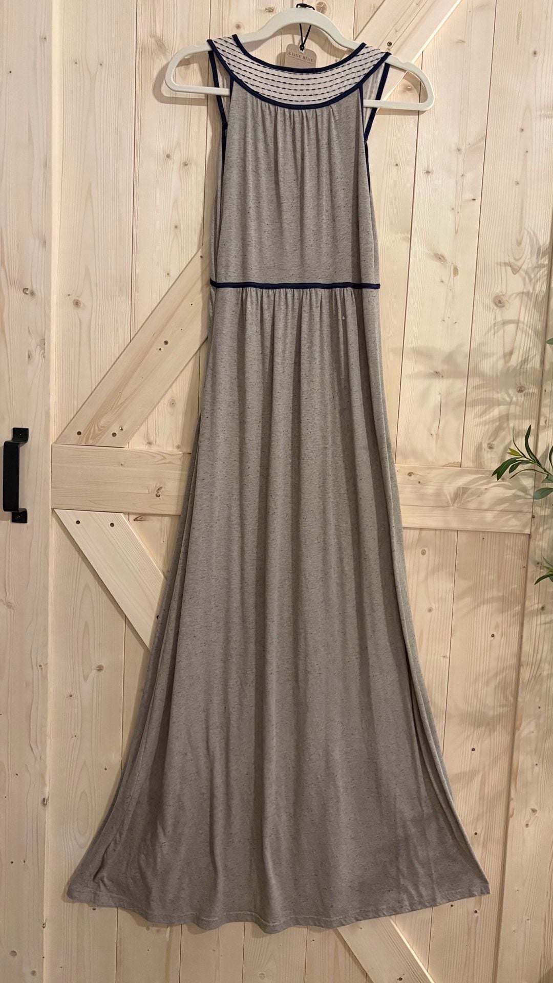 Under skies Grey Embroidered Sleeveless Maxi Dress SMALL 3