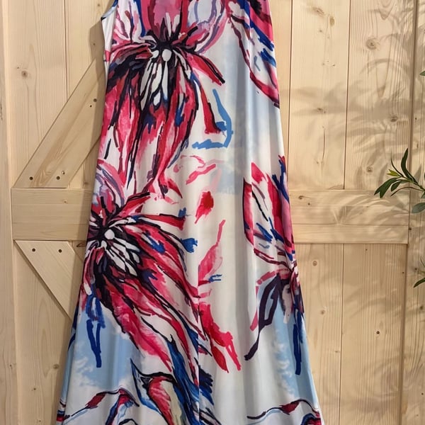 Floral Print Cami Dress Casual Sleeveless Maxi Dress XL