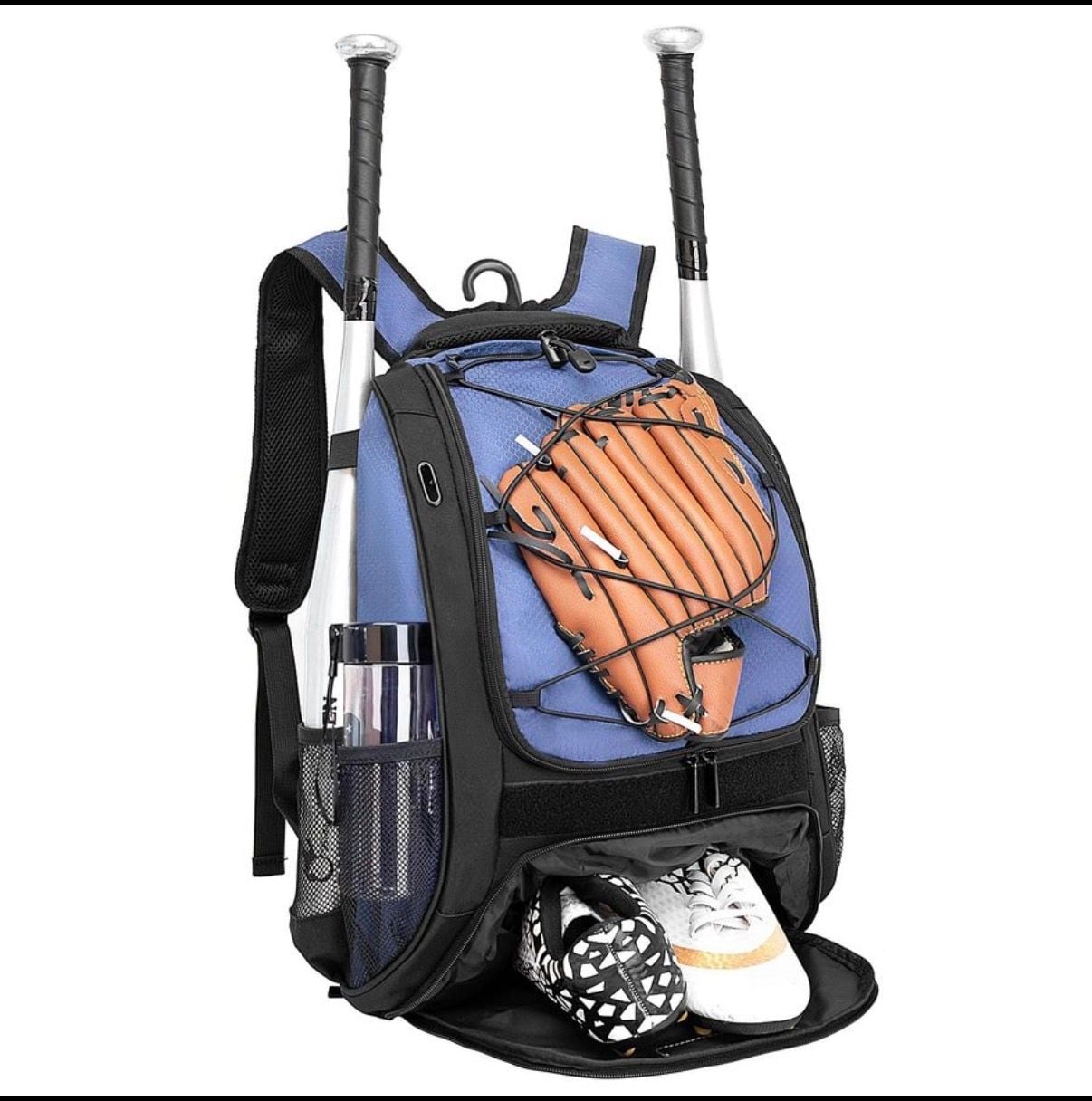 Purple Softball/Baseball Backpack Bag with Bat Holder and Shoe Compartment 4