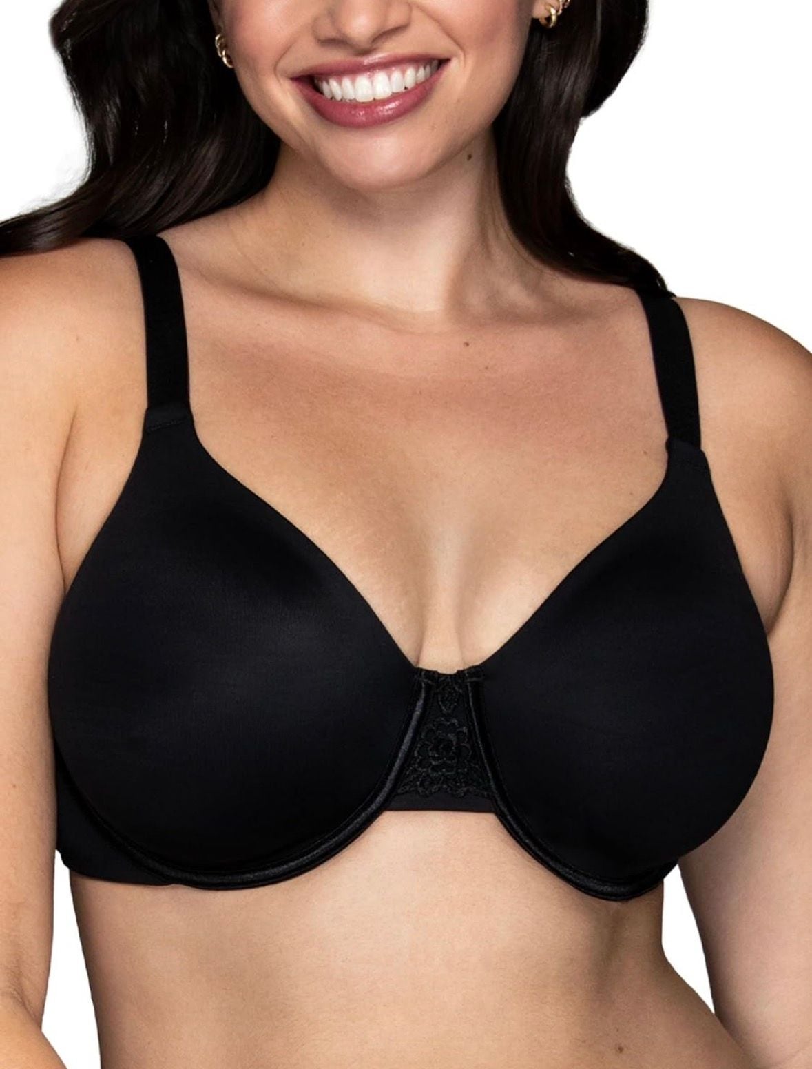 Vanity Fair Women's Beauty Back Smoothing Minimizer Bra Style 76080 Black 1