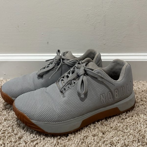 NoBull Grey Gum Trainer Athletic Shoes Crossfit Sneakers
