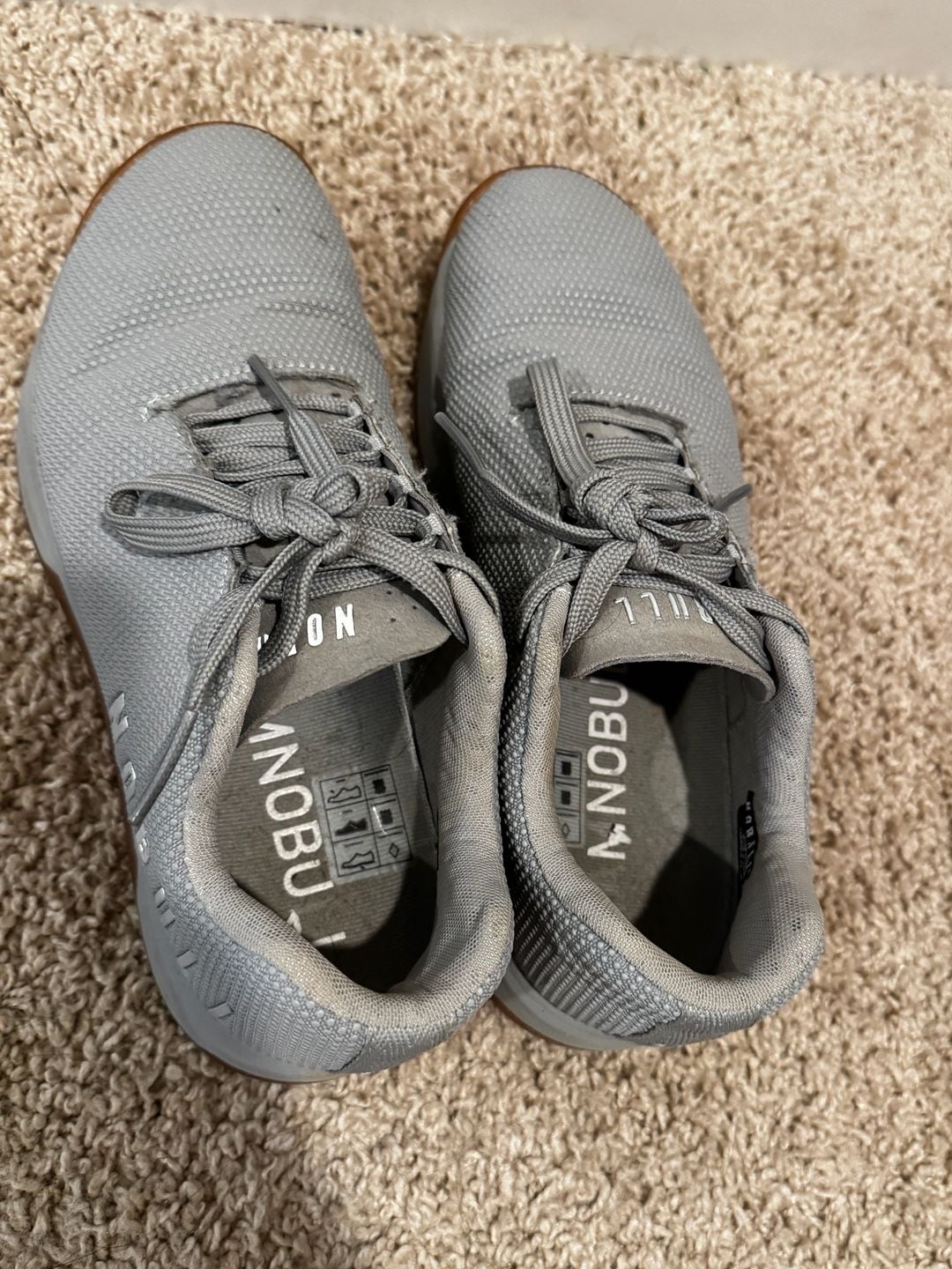 NoBull Grey Gum Trainer Athletic Shoes Crossfit Sneakers 8