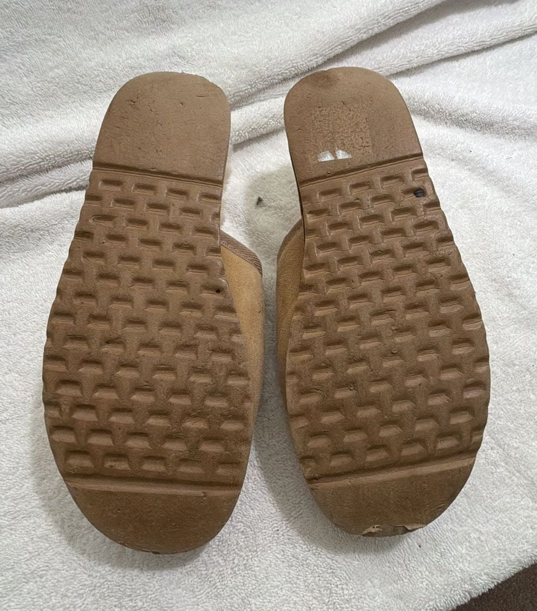 Purely Australian Sheepskin Scuff Slippers Tan Suede House Shoes 7