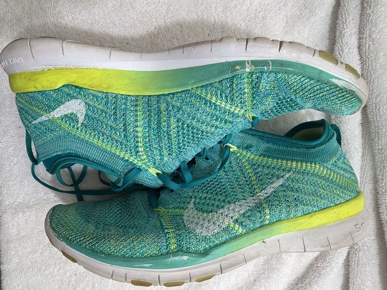 Nike Free TR Flyknit Women's Running Shoes Turquoise Green 718785-400 6