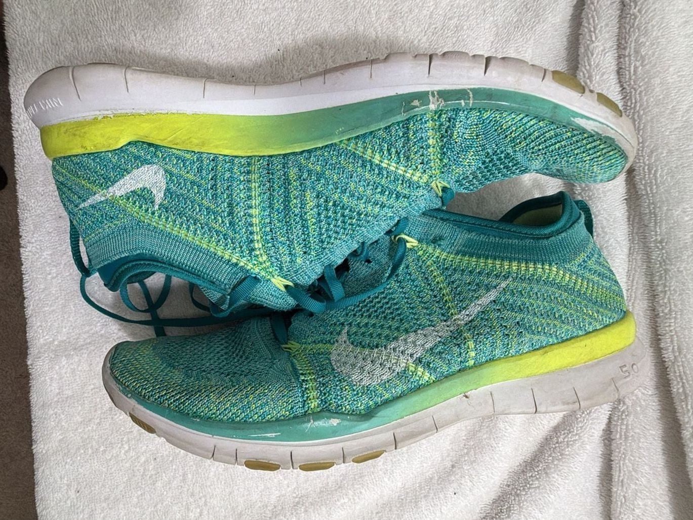 Nike Free TR Flyknit Women's Running Shoes Turquoise Green 718785-400 7