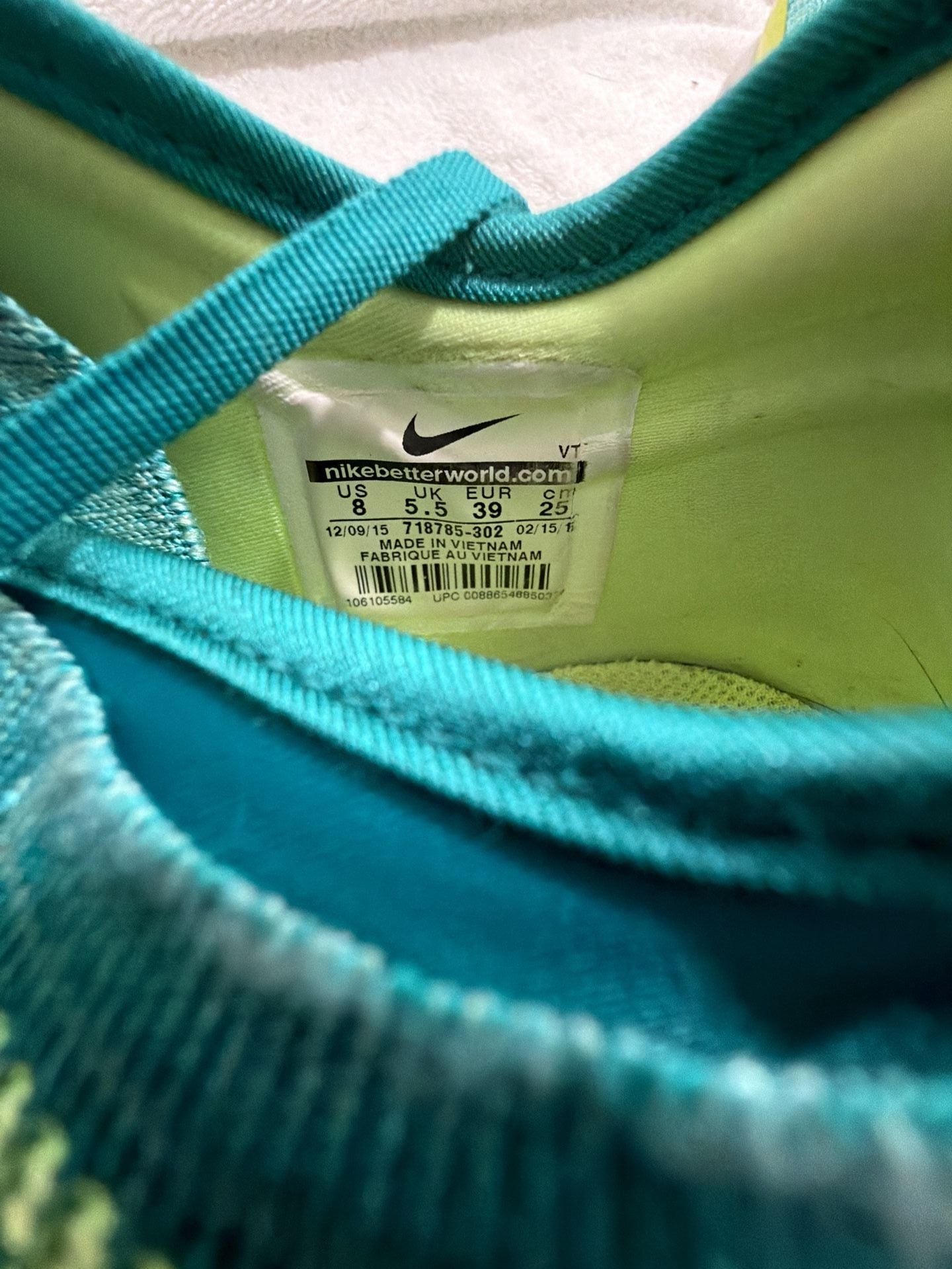 Nike Free TR Flyknit Women's Running Shoes Turquoise Green 718785-400 9