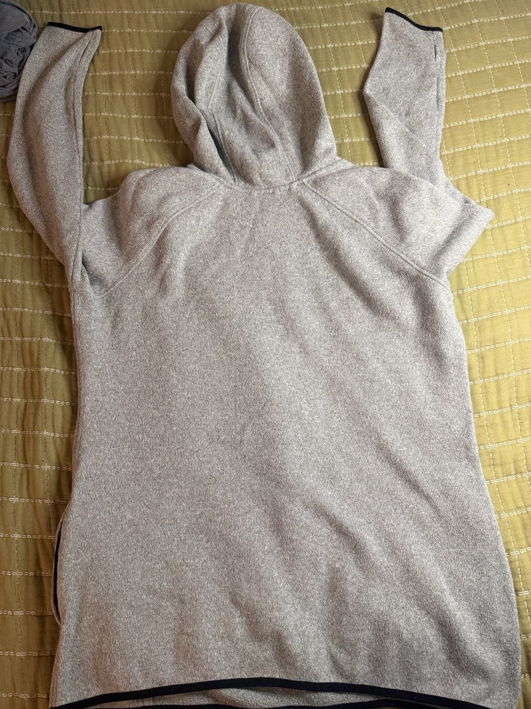 Everlast Women's Gray Textured Pullover Hoodie Sweatshirt with Thumbholes XL 6