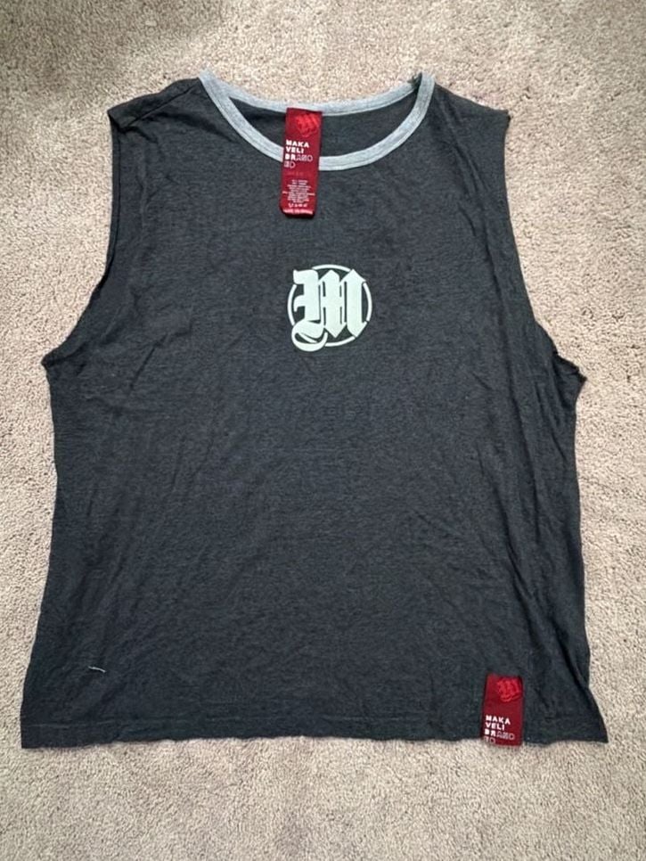 Makaveli Branded Gray Tank Top With M Logo Size L 2