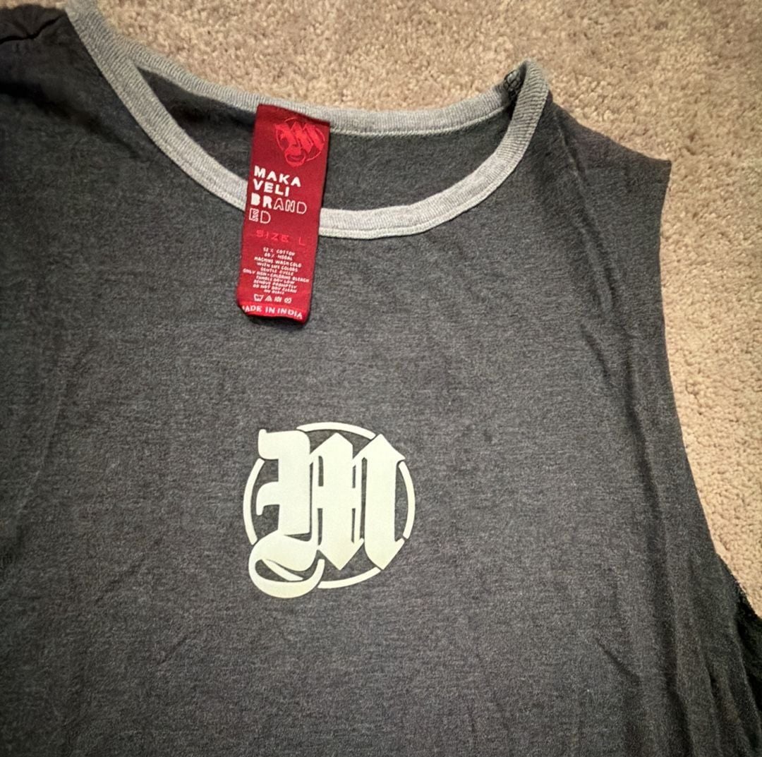 Makaveli Branded Gray Tank Top With M Logo Size L 4