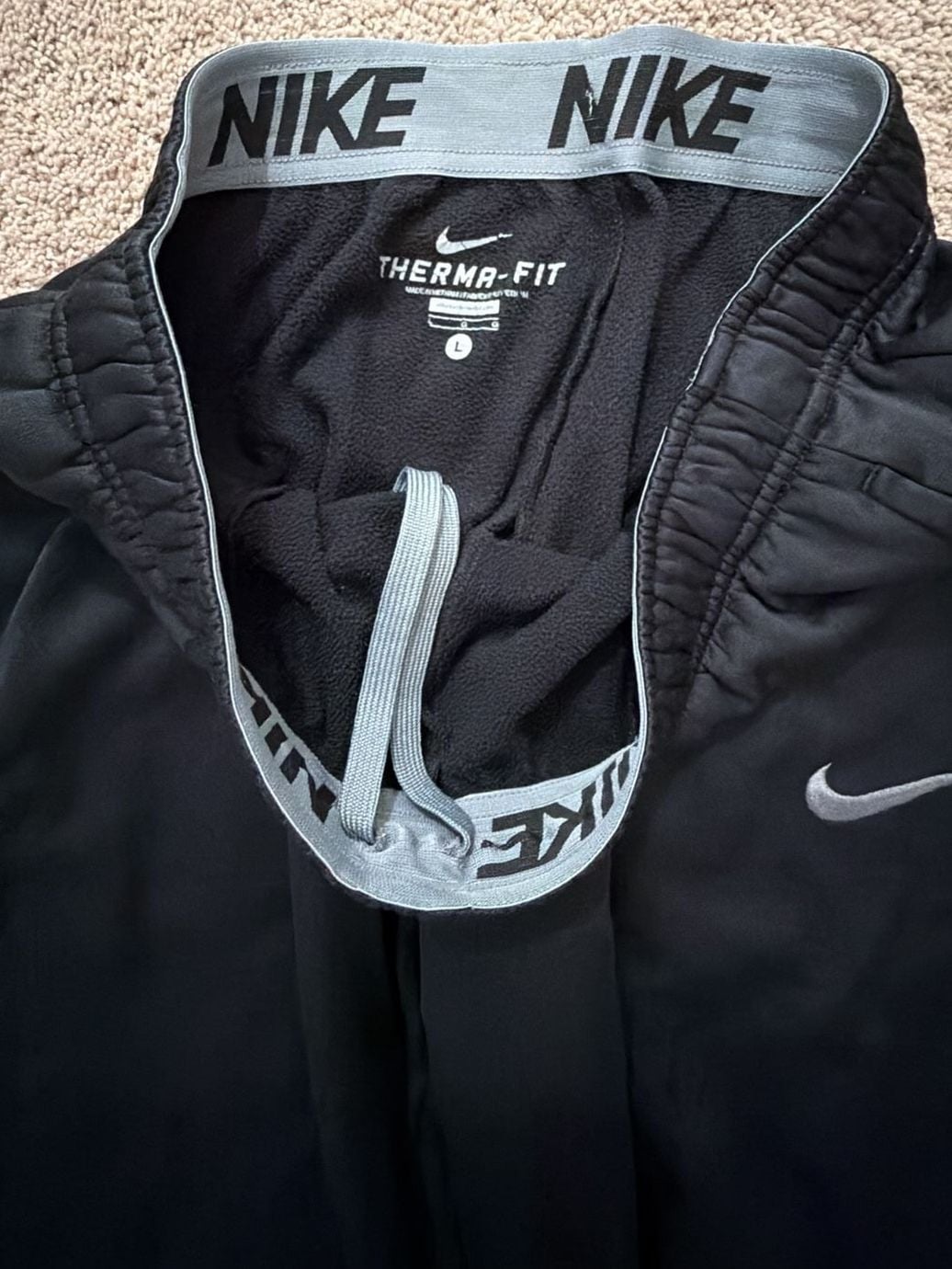 Nike Therma-FIT Fleece Jogger Sweatpants Black Mens Size Large 4